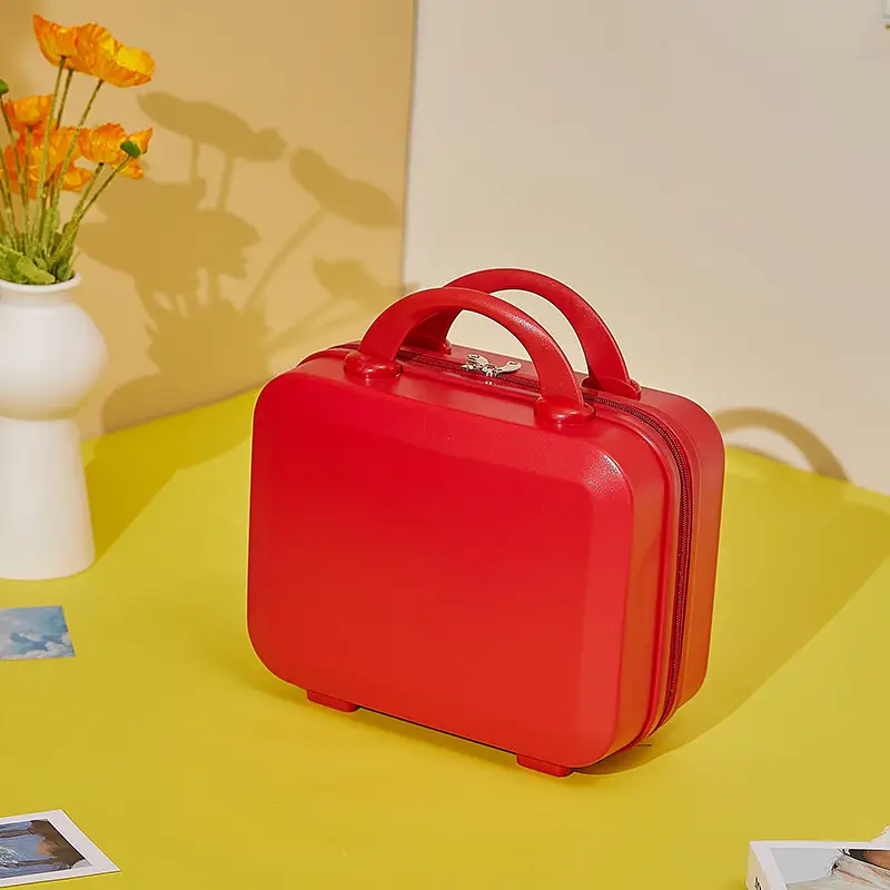 14 Inch Portable Makeup Bag for Women Mini Travel Suitcase - Image 2