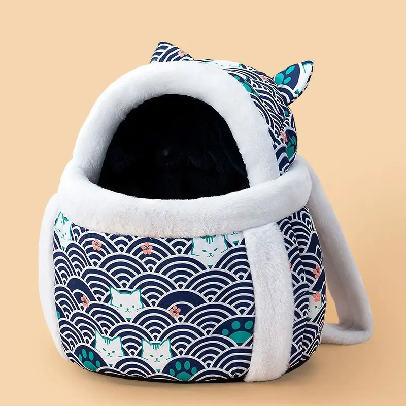 Pet Outgoing Bag Bear Hooded Portable Cat Milk Bag - Image 14