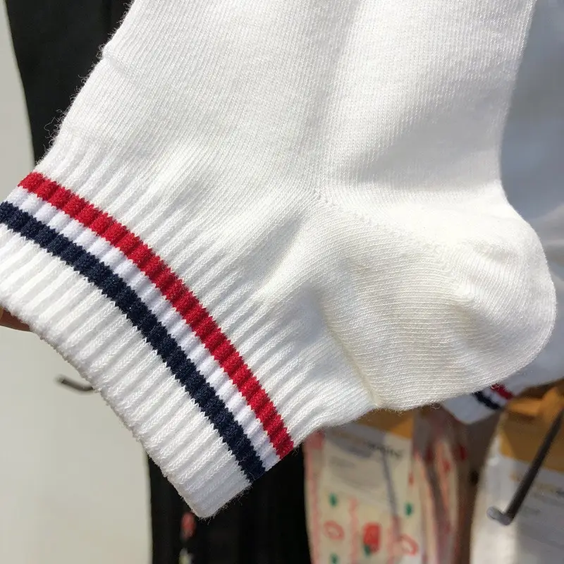 Korean socks men's socks ETNA spring and summer new color two-bar men's sports socks trendy men's casual short cotton socks