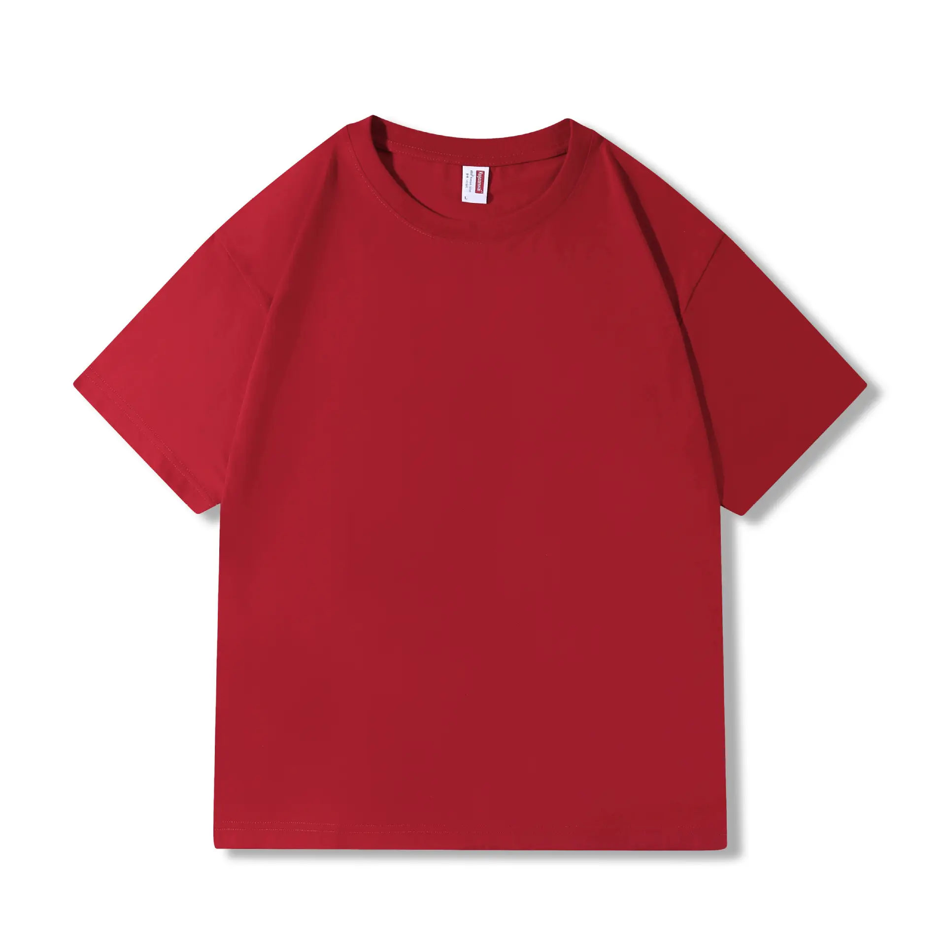 Blue Cotton T-Shirt Round Neck Loose Fit Small