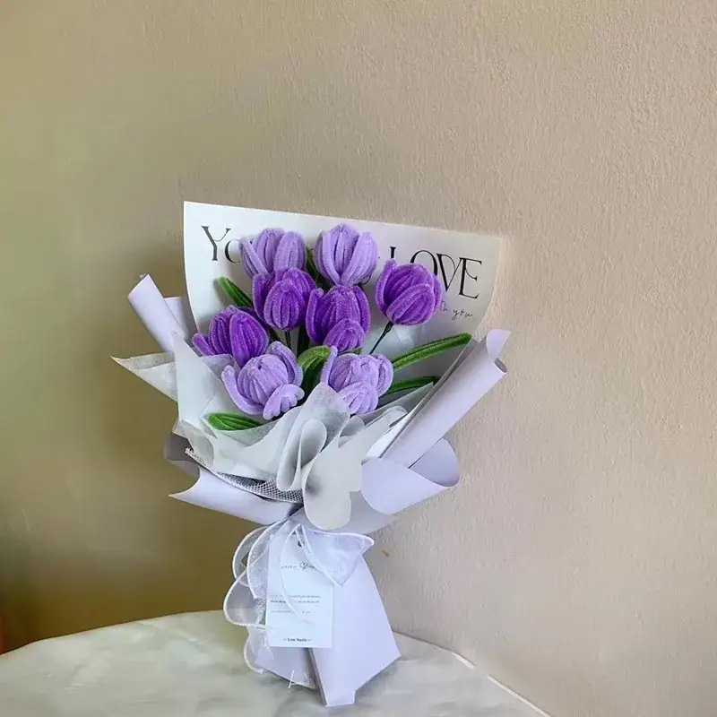Pink Twist Rose Bouquet with DIY Packaging - Image 8