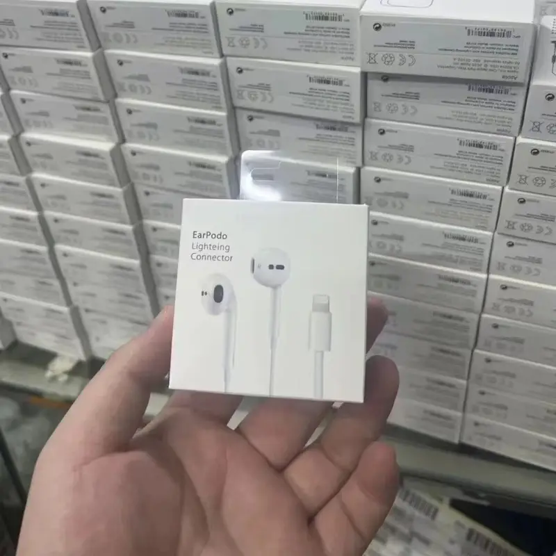 Suitable for Apple Earphones 11/12/13/14Promax Flat-Head Lightning Earphones Apple 17Th Generation Earphones