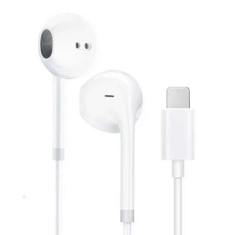 Suitable for Apple Earphones 11/12/13/14Promax Flat-Head Lightning Earphones Apple 17Th Generation Earphones