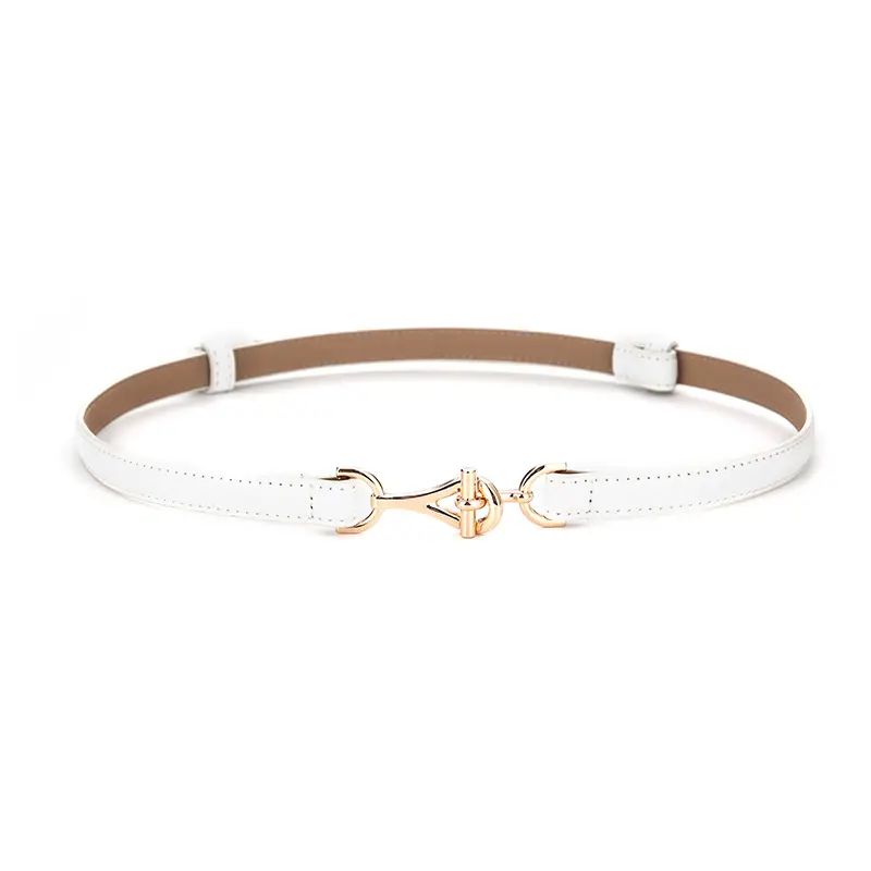 Women's Genuine Leather Belt with Gold Clasp - Image 5