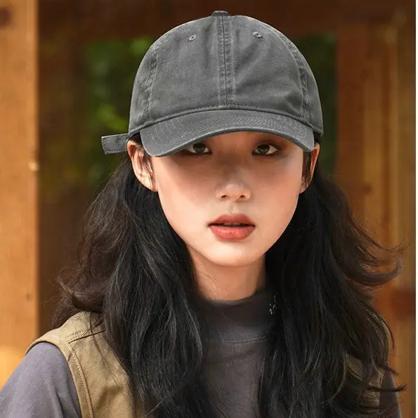 Men Blue Washable Baseball Cap Solid Color - Image 7