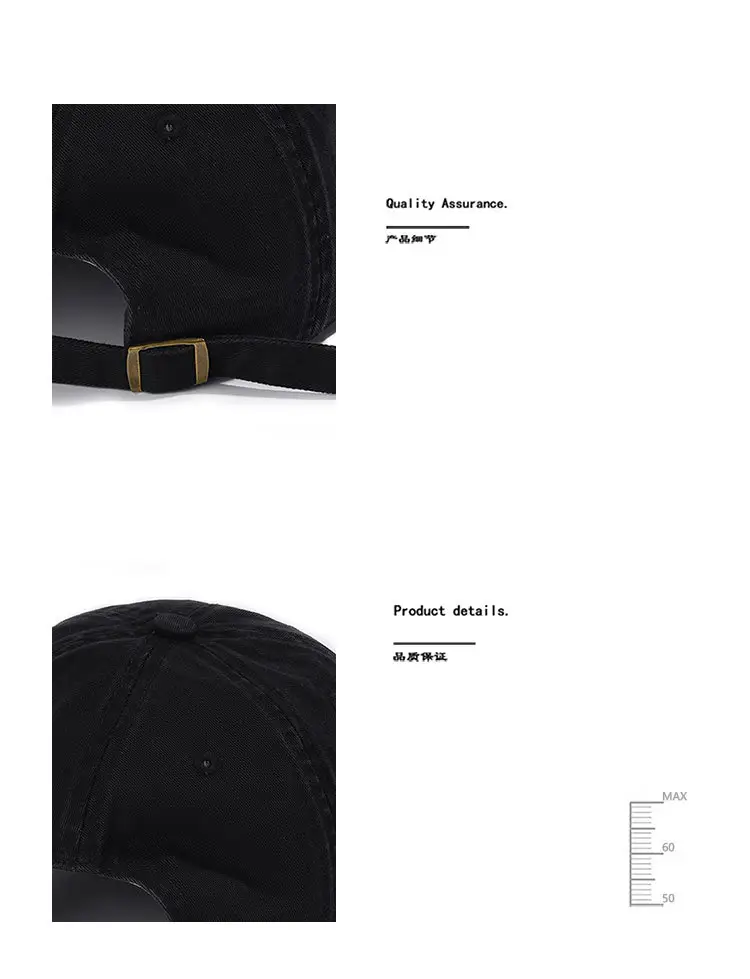 Men Blue Washable Baseball Cap Solid Color — feature 11