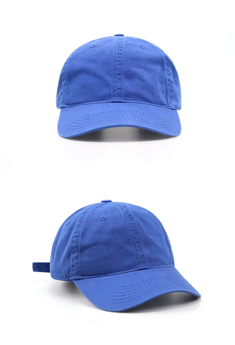 Men Blue Washable Baseball Cap Solid Color — feature 16