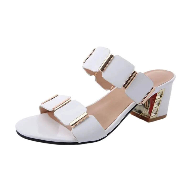 2023 Black Korean Style Mid-Heel Sandals for Women - Image 7
