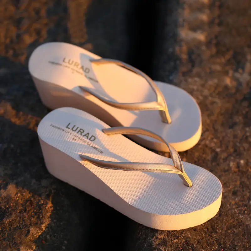 Korean Style Women's High Heel Flip Flops Summer