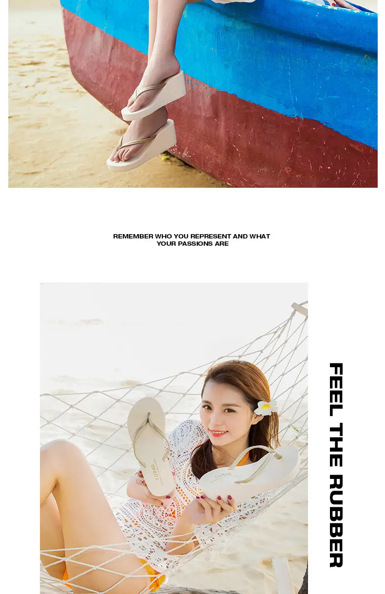 Korean Style Women's High Heel Flip Flops Summer — feature 5