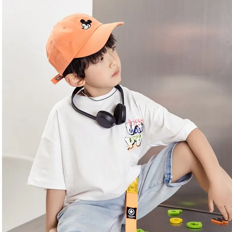Kids Korean Style Cotton T-Shirt Big Back Print