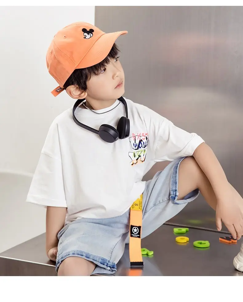 Kids Korean Style Cotton T-Shirt Big Back Print — feature 6