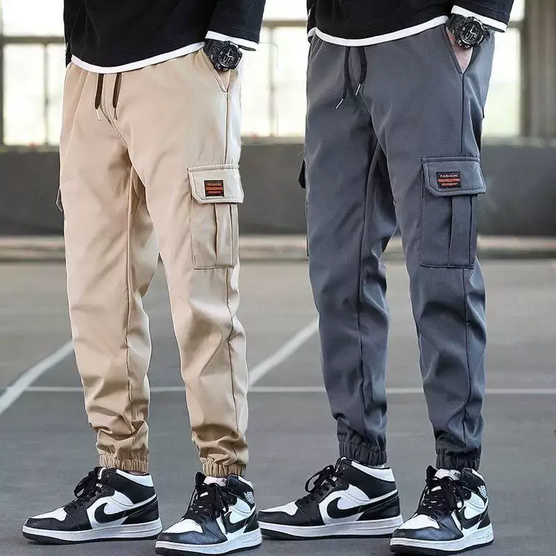 Men Slim Fit Green Cargo Pants 2023 Summer — feature 12