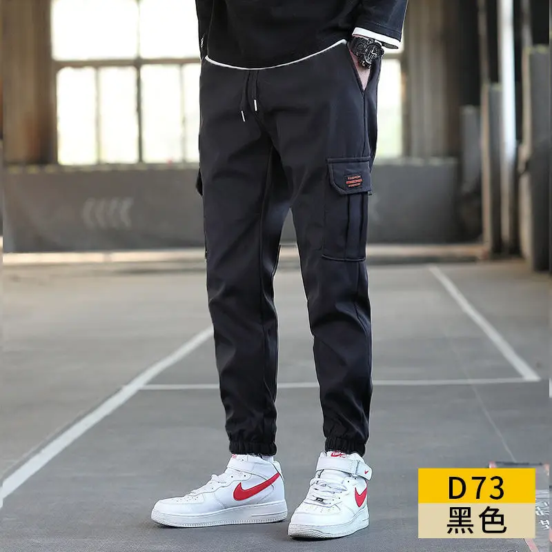 Men Slim Fit Green Cargo Pants 2023 Summer