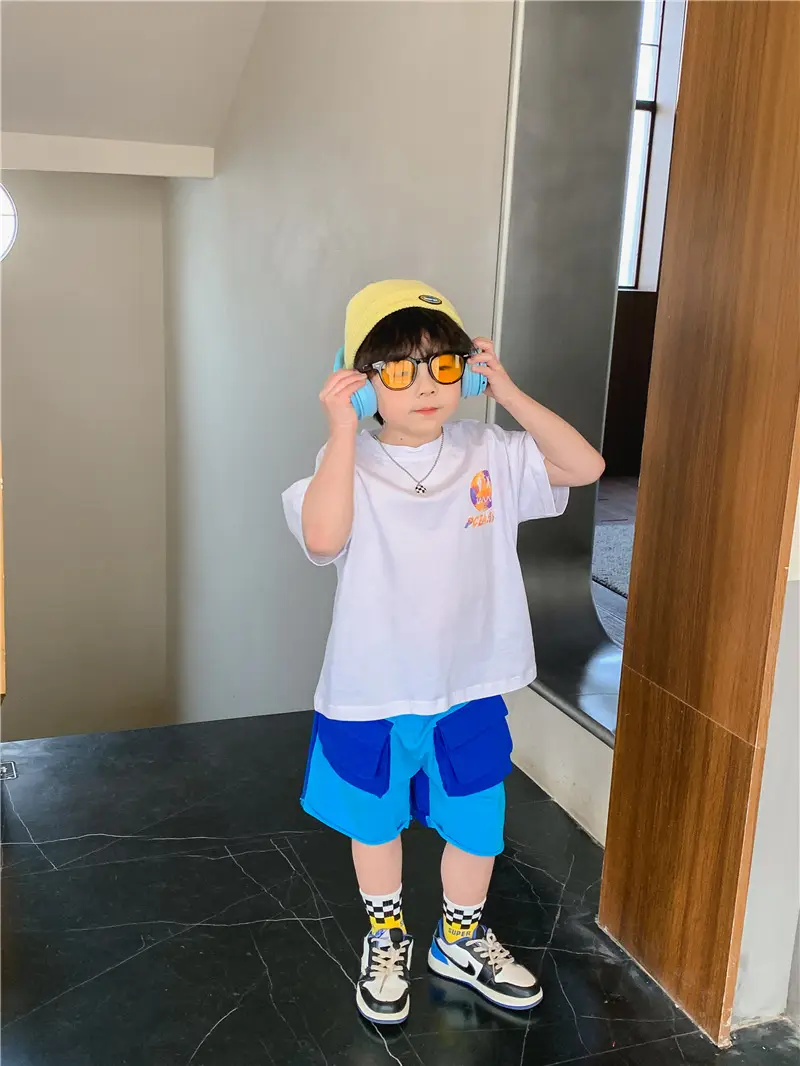 Kids T-Shirt Black Smile Graphic 2025 Summer Boys — feature 12