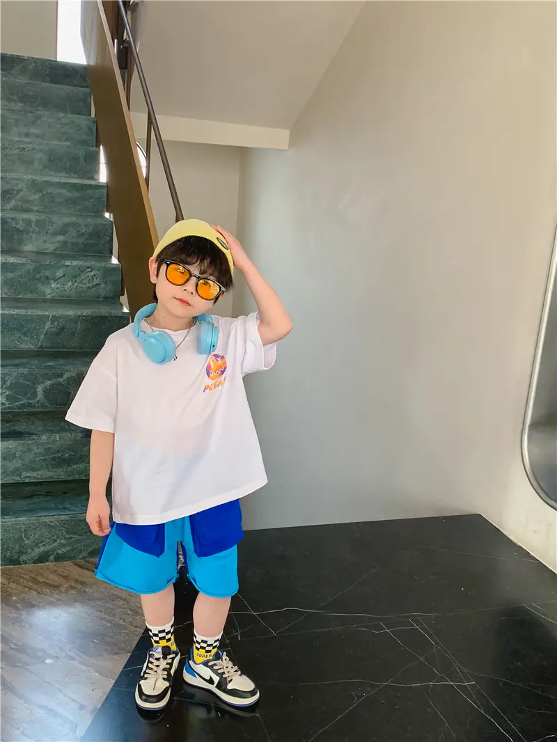 Kids T-Shirt Black Smile Graphic 2025 Summer Boys — feature 15