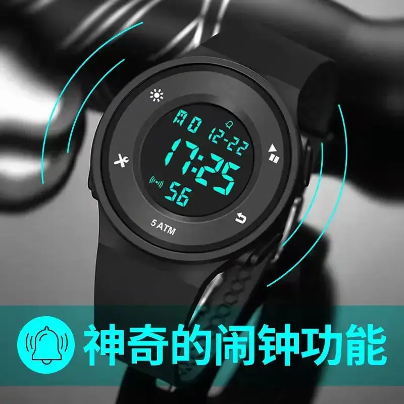 Blue Digital Waterproof Watch for Men Women Teens - Image 2