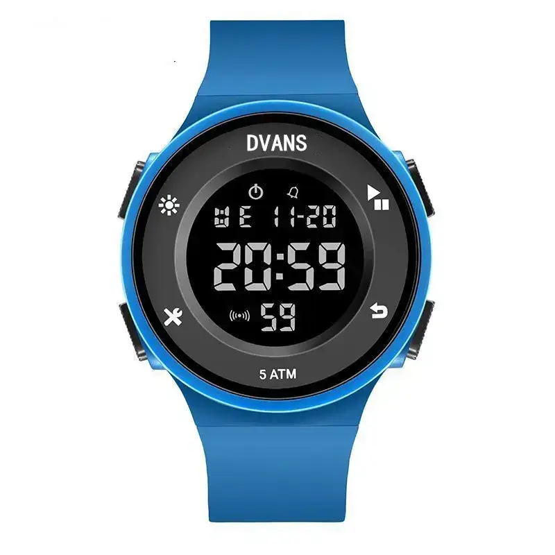 Blue Digital Waterproof Watch for Men Women Teens - Image 6