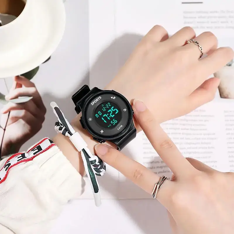 Blue Digital Waterproof Watch for Men Women Teens — feature 12