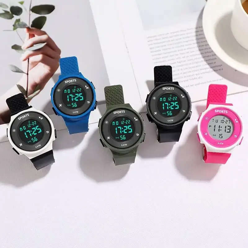 Blue Digital Waterproof Watch for Men Women Teens — feature 21