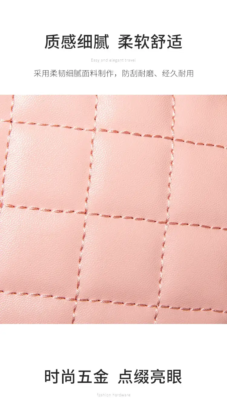 Pink Rhombic Mobile Phone Bag for Women — feature 3