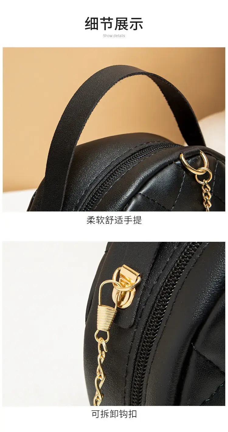 Women's Mini Chain Bag Black Shoulder Crossbody — feature 26