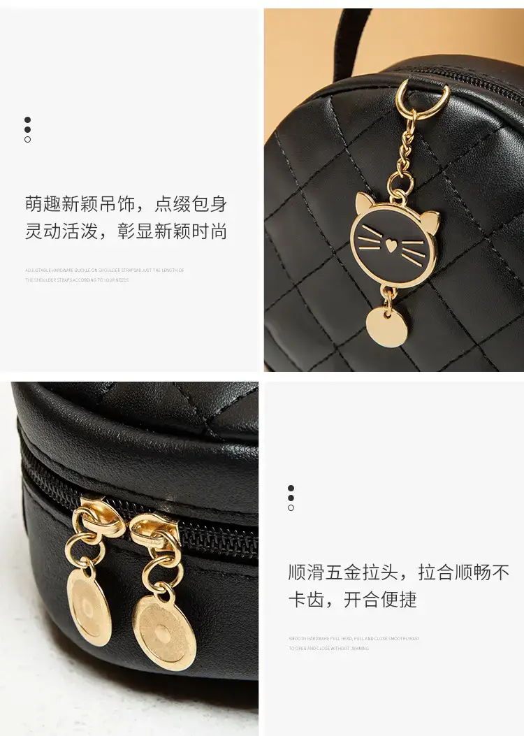 Women's Mini Chain Bag Black Shoulder Crossbody — feature 5