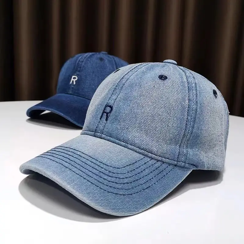Denim Cap Sun Hat for Men Women Spring Summer - Image 5