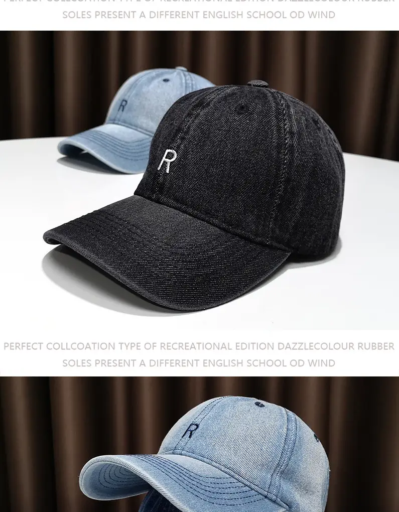 Denim Cap Sun Hat for Men Women Spring Summer — feature 4