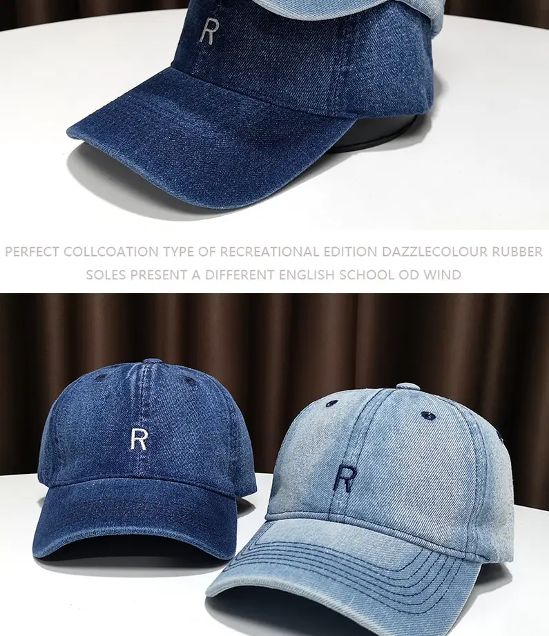 Denim Cap Sun Hat for Men Women Spring Summer — feature 5