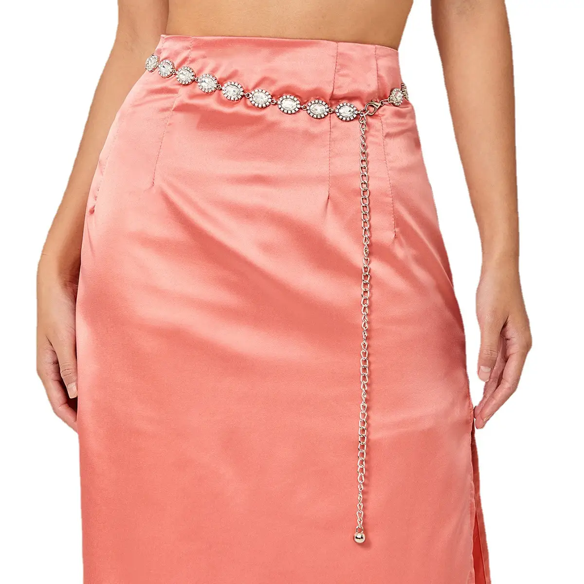 New Rhinestone Waist Chain Belt Ins Skirt Dress - Image 5