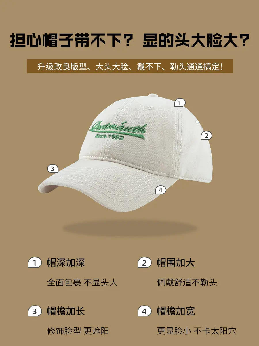 New Embroidered Baseball Cap for Kids Men Soft Top Cap 65cm - Image 11