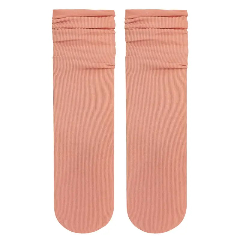 Spring and Autumn Japanese velvet pile socks Korean style mid-calf ins long women's socks women's solid color trendy ice socks