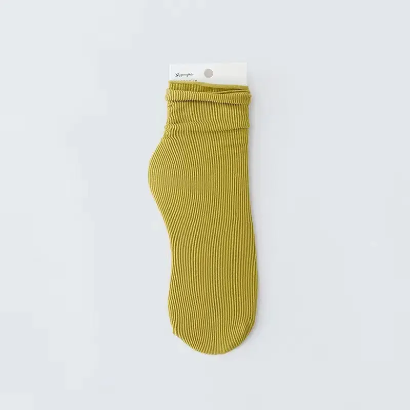 Spring and Autumn Japanese velvet pile socks Korean style mid-calf ins long women's socks women's solid color trendy ice socks