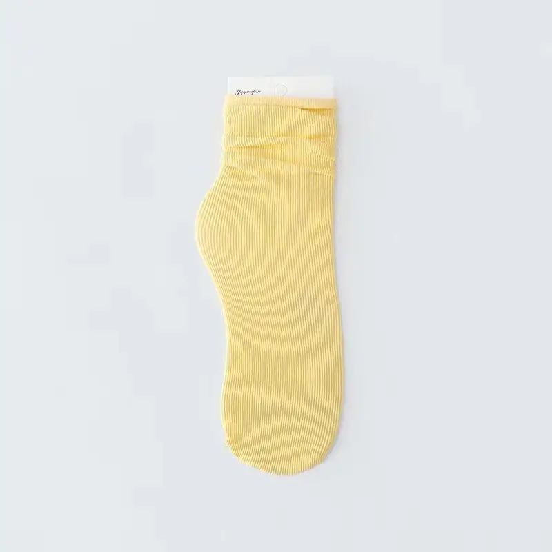 Spring and Autumn Japanese velvet pile socks Korean style mid-calf ins long women's socks women's solid color trendy ice socks
