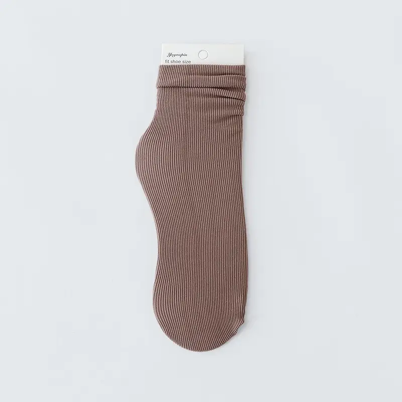 Spring and Autumn Japanese velvet pile socks Korean style mid-calf ins long women's socks women's solid color trendy ice socks