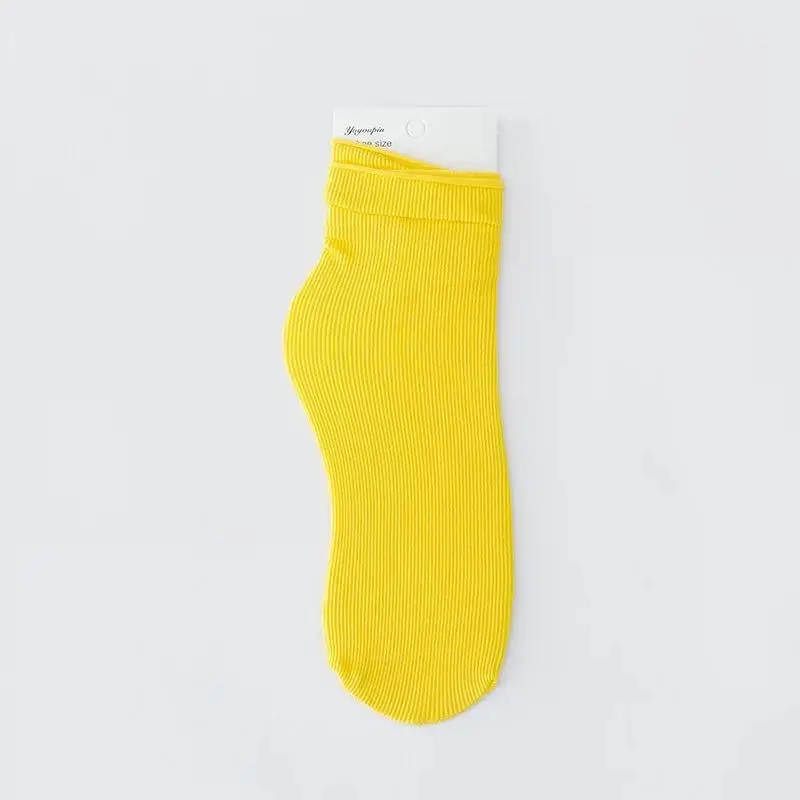 Spring and Autumn Japanese velvet pile socks Korean style mid-calf ins long women's socks women's solid color trendy ice socks