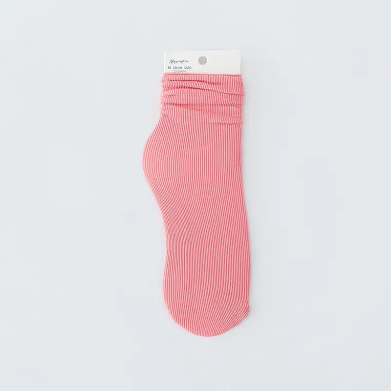 Spring and Autumn Japanese velvet pile socks Korean style mid-calf ins long women's socks women's solid color trendy ice socks