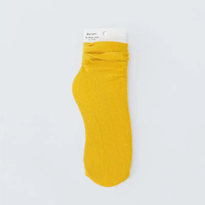 Spring and Autumn Japanese velvet pile socks Korean style mid-calf ins long women's socks women's solid color trendy ice socks