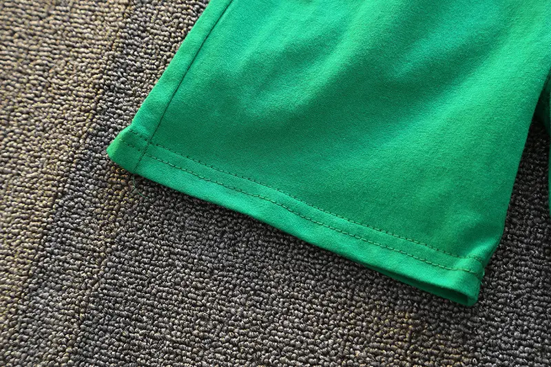 Summer Boys Lapel T-Shirt & Shorts Set Cream Green 2026 — feature 13
