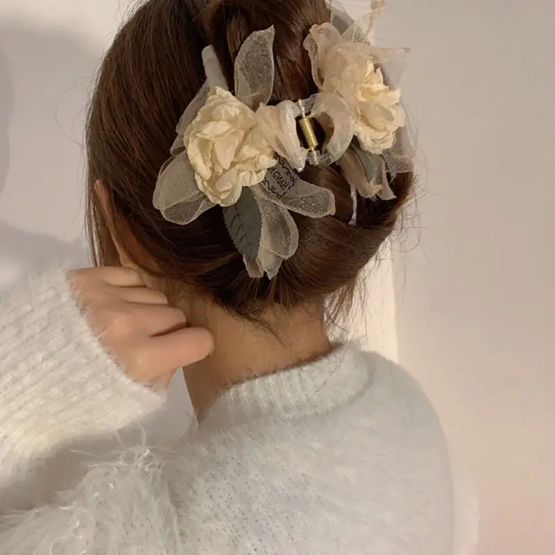 Gentle Wind Large Flower Hair Clip 2023 Spring New - Image 5