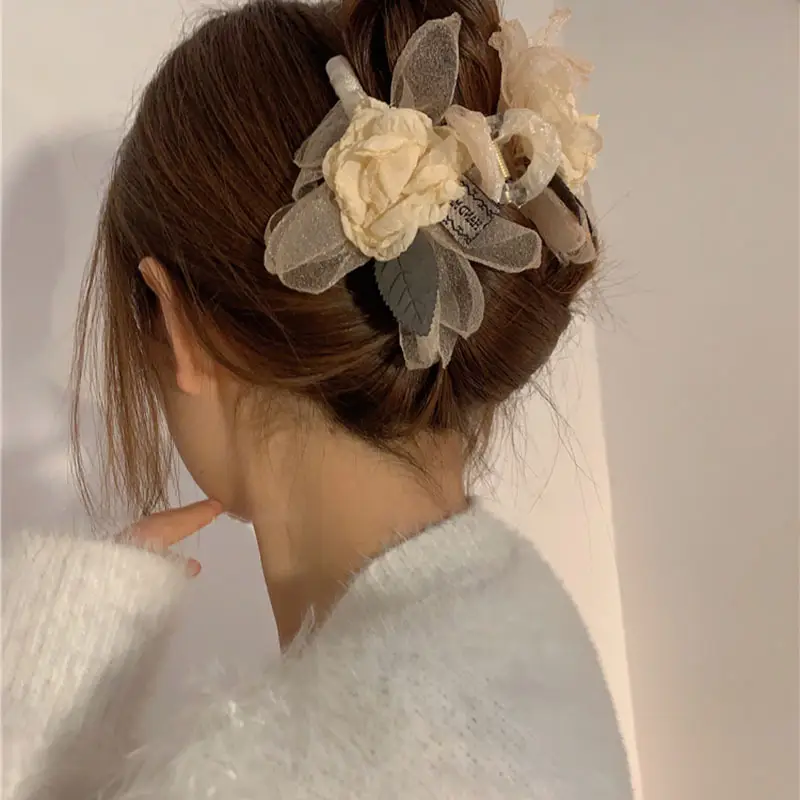 Gentle Wind Large Flower Hair Clip 2023 Spring New — feature 5