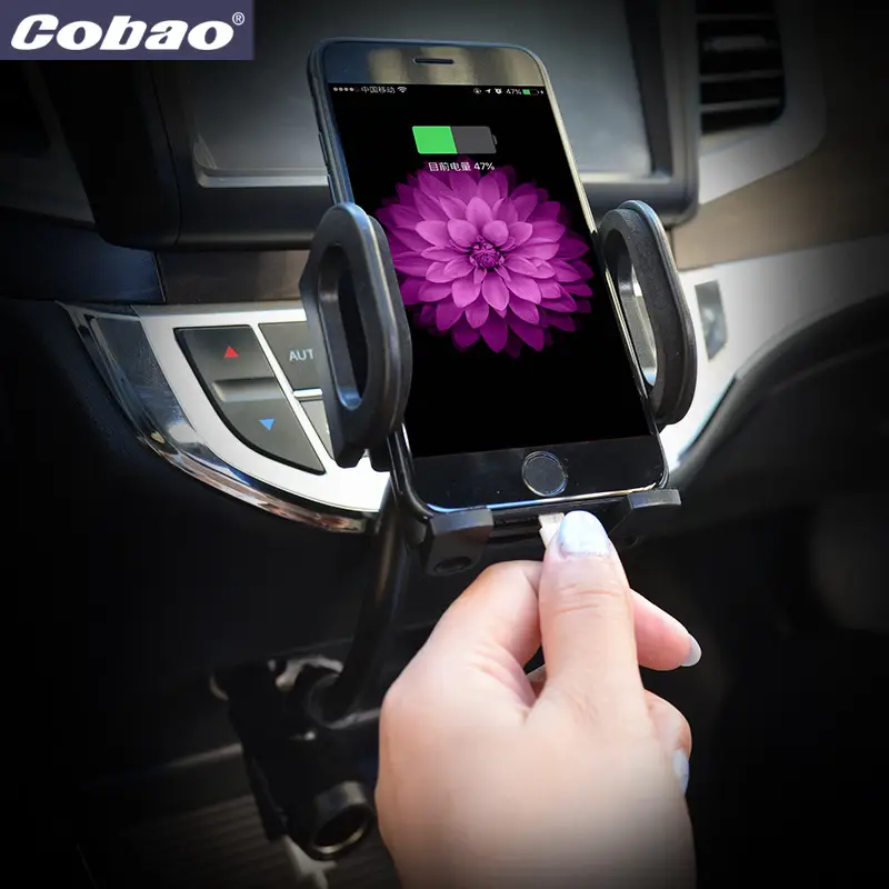 Dual USB Car Phone Holder 360 Rotating Universal Charging - Image 9