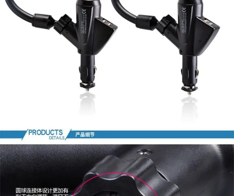 Dual USB Car Phone Holder 360 Rotating Universal Charging — feature 9