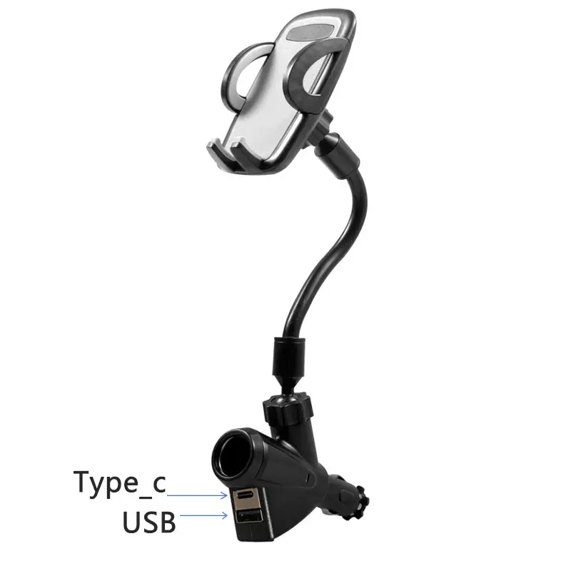 Dual USB Car Phone Holder 360 Rotating Universal Charging — feature 33
