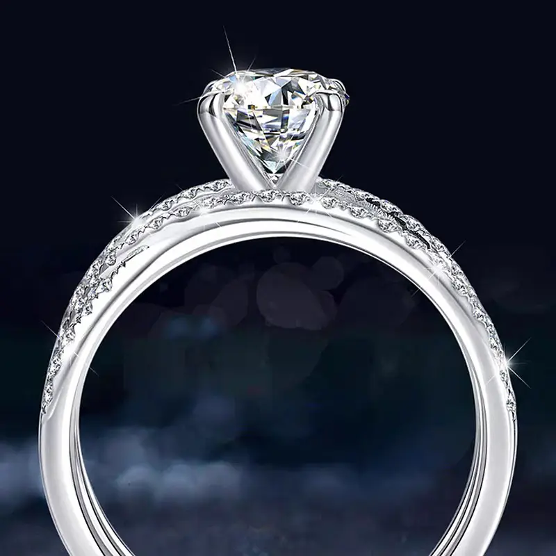 Clearance Moissanite Women's Diamond Ring Platinum Pt950 - Image 26