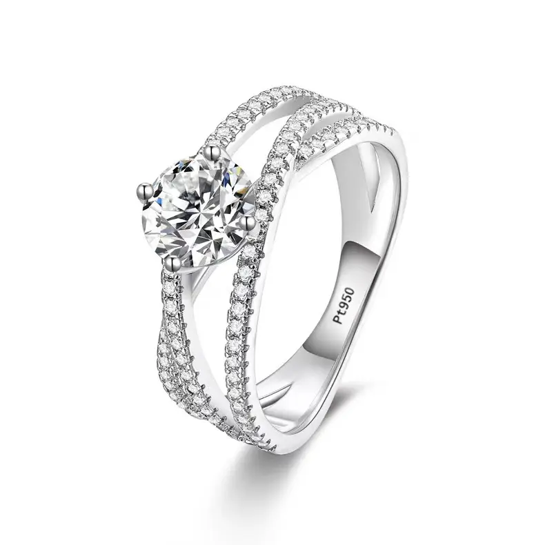 Clearance Moissanite Women's Diamond Ring Platinum Pt950 - Image 28