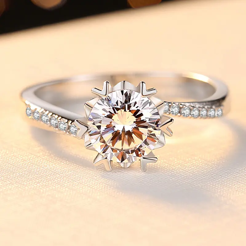 Clearance Moissanite Women's Diamond Ring Platinum Pt950 - Image 15