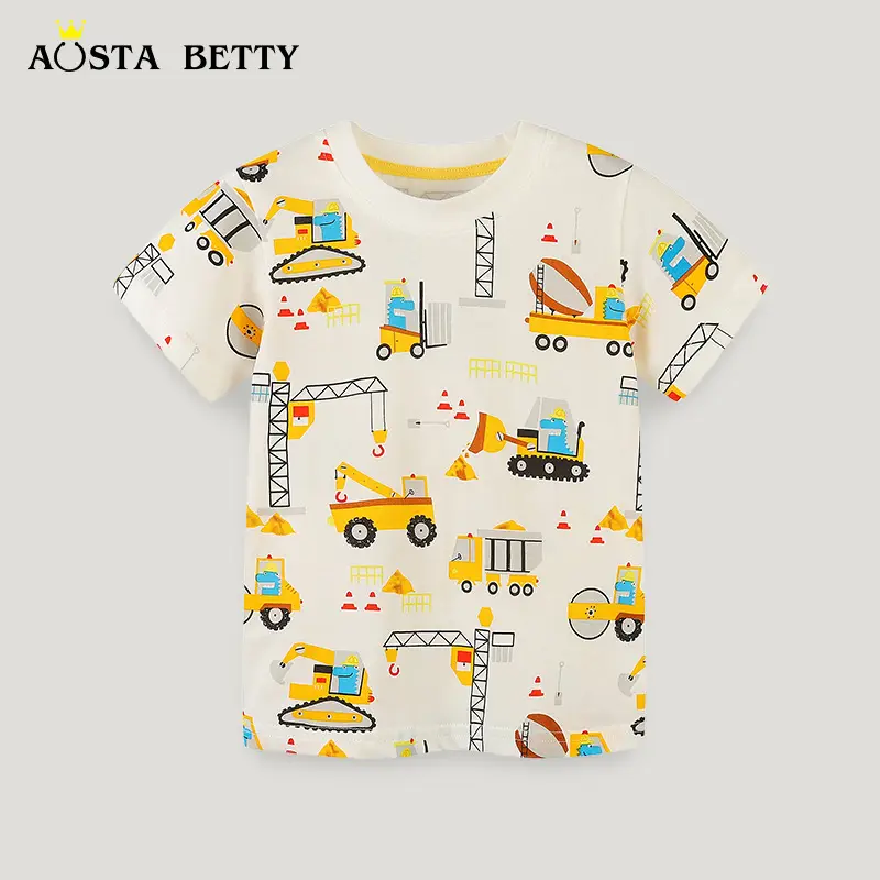 Aosta Betty Kids Cotton Truck Print T-Shirt