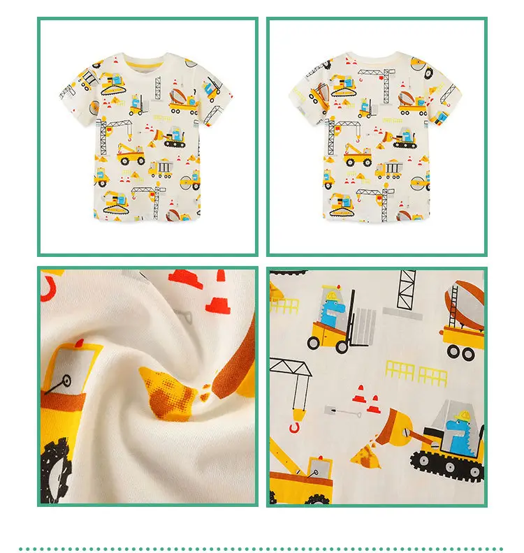 Aosta Betty Kids Cotton Truck Print T-Shirt — feature 38